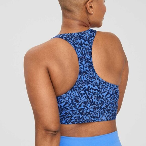 Aerie Offline Real Me Racerback Longline Sports Bra Blue Size S NWT - Picture 2 of 5